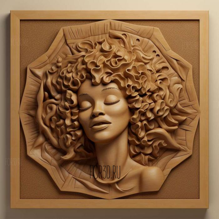 Whitney Houston 1 stl model for CNC